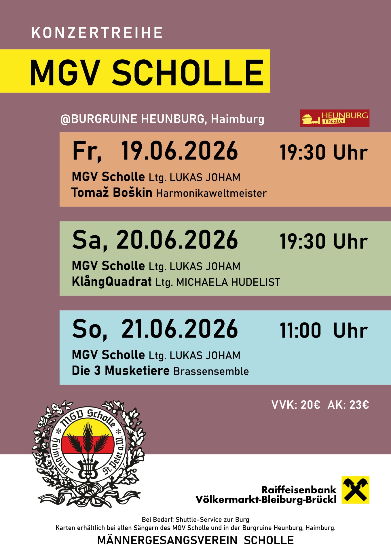 Konzertreihe MGV Scholle